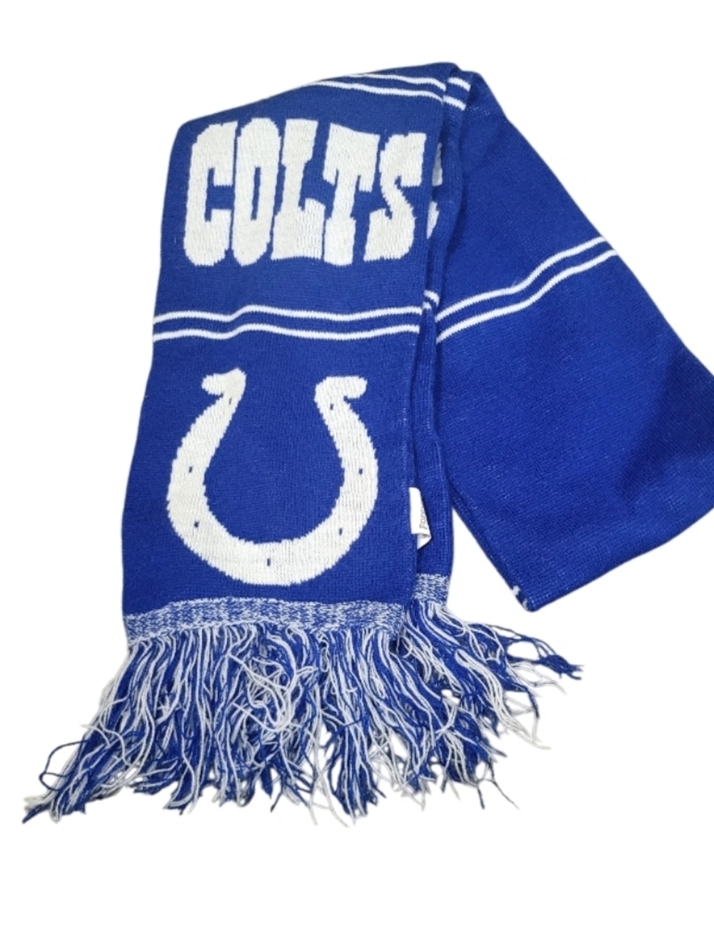 NFL COLTS Unisex Knit Team Scarf in Royal Blue & White 56in